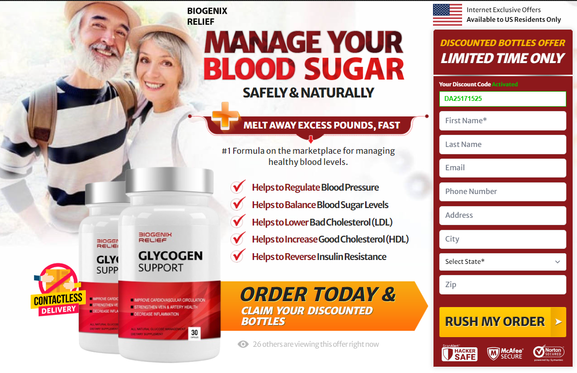 Biogenix Relief Glycogen Support ingredients