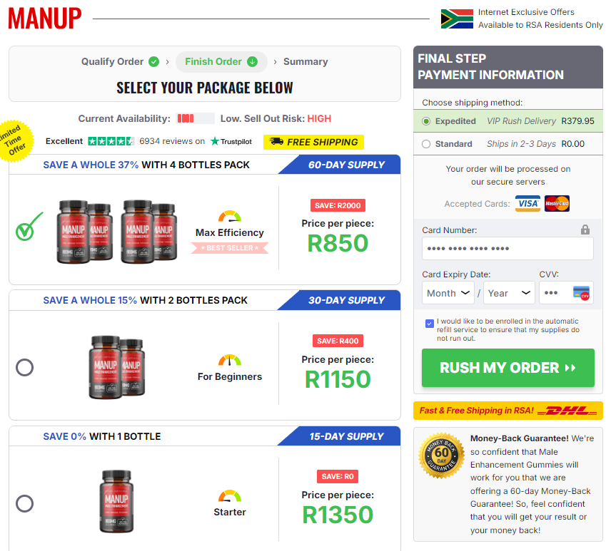 Man UP ME Gummies price in South Africa 