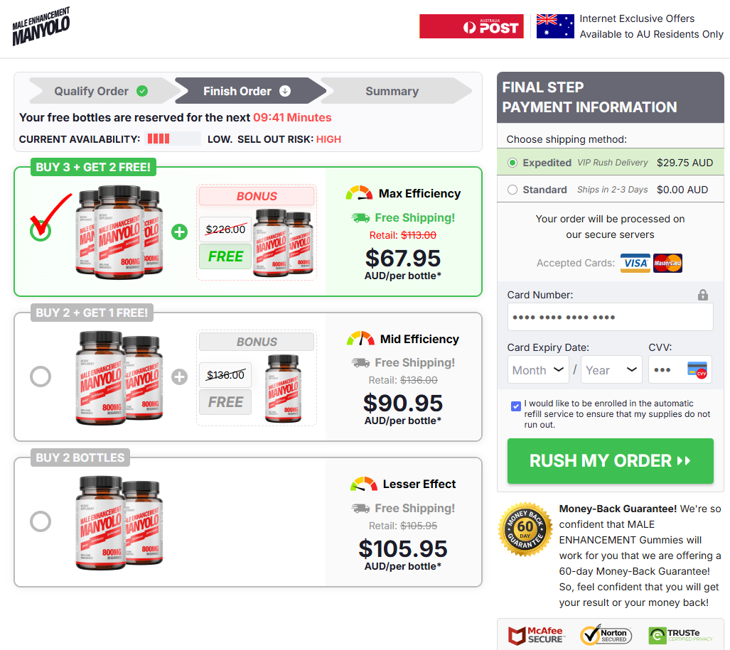 Manyolo ME Gummies price in Australia