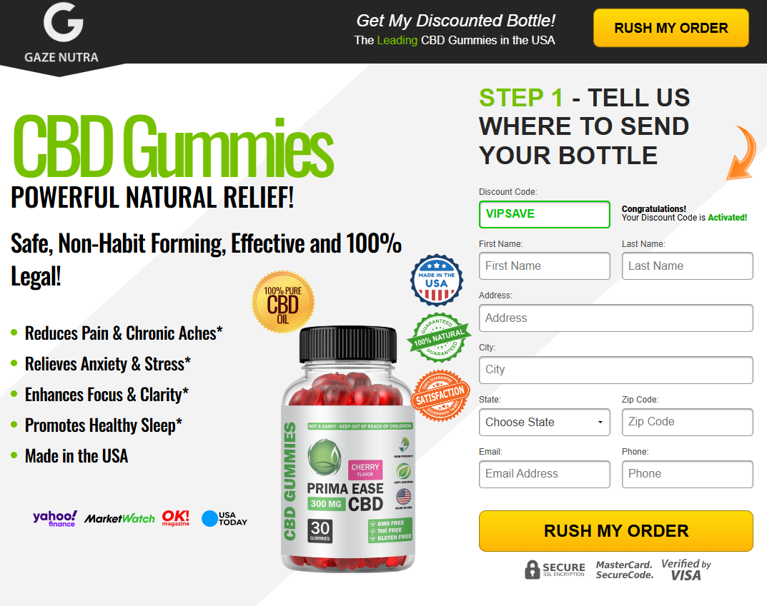 Prima Ease CBD Gummies Reviews