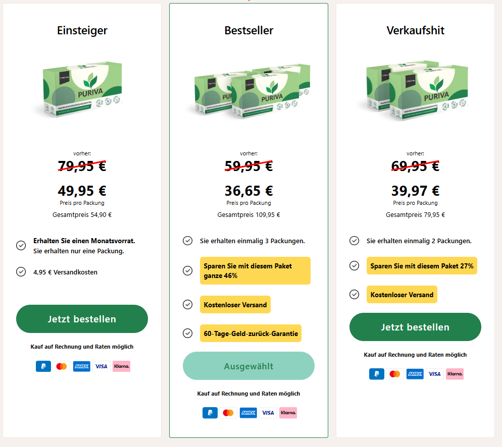 Puriva Kapseln preis