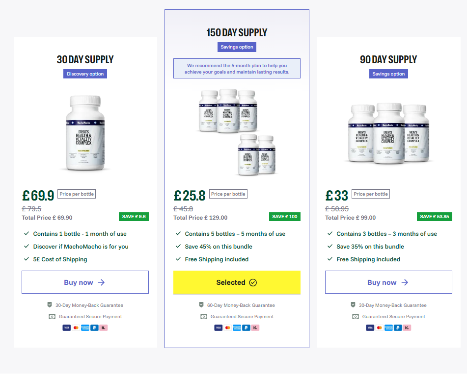MachoMacho Male Enhancement UK price