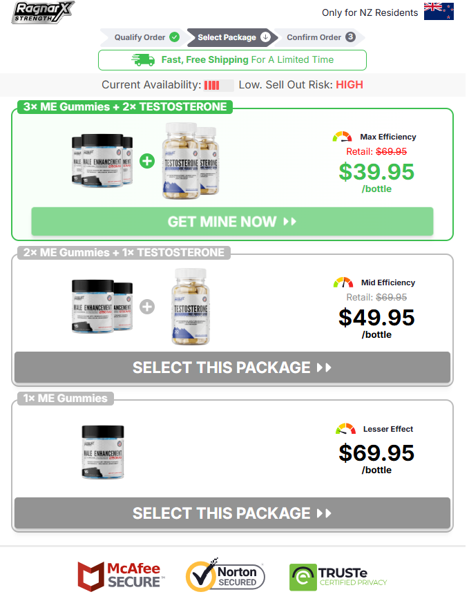 RagnarX Male Enhancement Gummies New Zealand Price